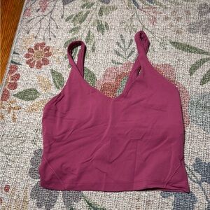 lululemon athletica washed mauve v neck align tank top